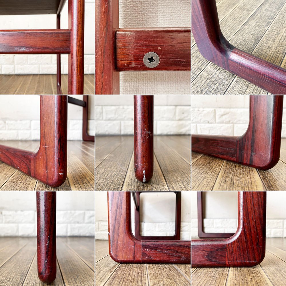 ジャパンビンテージ Japan Vintage ローズウッド材 ネストテーブル サイドテーブル 2連 W70/65cm 北欧スタイル ◎