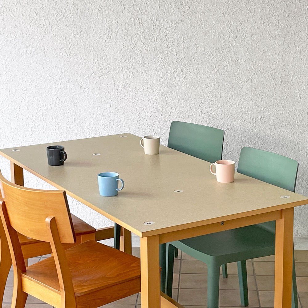 無印良品 MUJI ファイバーラミネート ワーキングテーブル W150cm アトリエテーブル 廃番 ◇