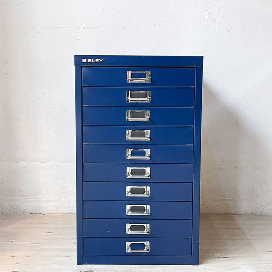 ビスレー BISLEY ベーシック BASICシリーズ A3キャビネット BA3/10 10段 デスクキャビネット ブルー オフィス家具 英国 ★