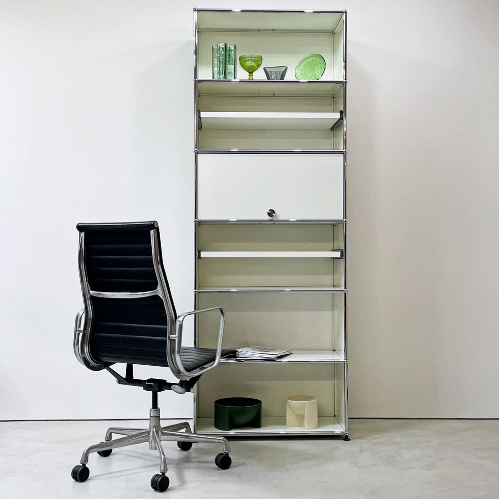 ハーマンミラー Herman Miller アルミナムグループ エグゼクティブチェア ハイバック レザーシート 本革 ブラック 5本脚 C&Rイームズ ミッドセンチュリー ●