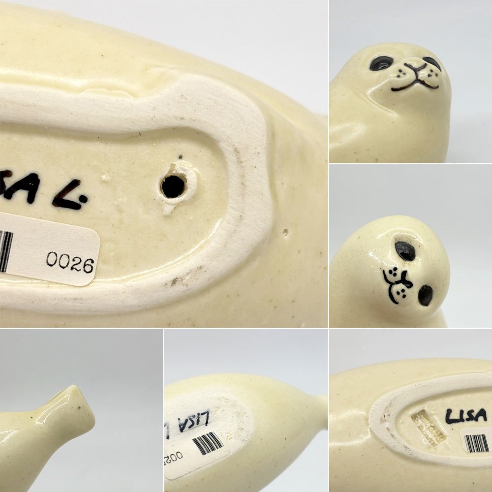 リサラーソン Lisa Larson アザラシの親子 Seal S&M セット フィギュリン オブジェ 置物 スウェーデン 北欧雑貨 ●