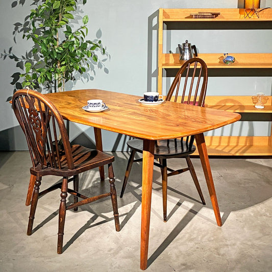 アーコール ERCOL レクタングル ダイニングテーブル Rectangle Dining Table エルム材 W137cm UKビンテージ UK Vintage ◎