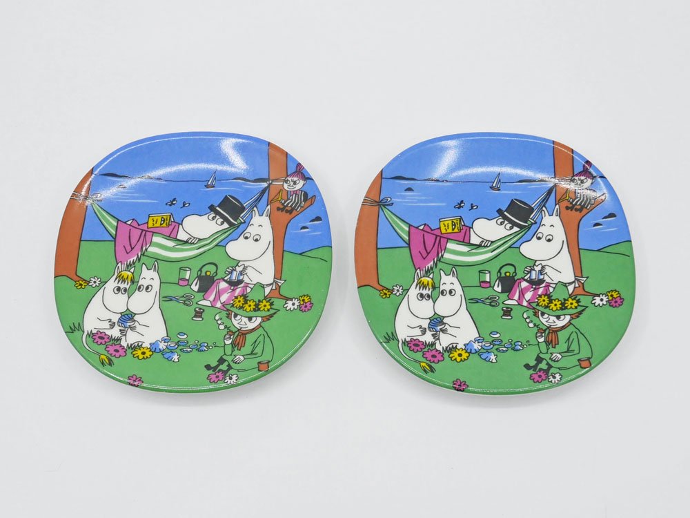 アラビア ARABIA ムーミン Moomin ハッピートゥギャザー Happy Together プレート 飾り皿 1995-2005 廃番 フィンランド 北欧食器 B ●