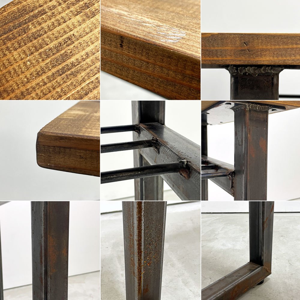 インダストリアルデザイン Industrial Design コンソールデスク ワーキングテーブル ビンテージスタイル 店舗什器 ●