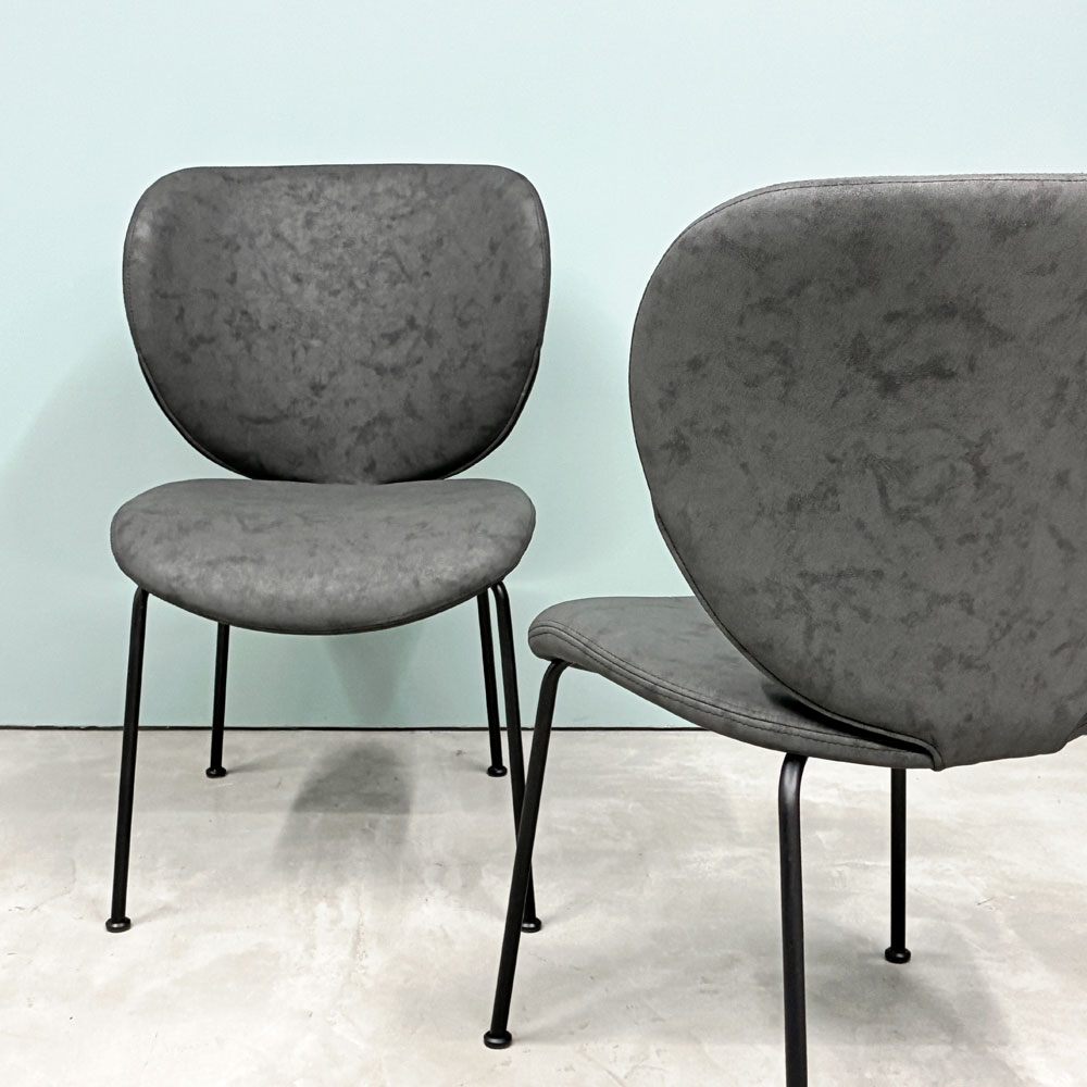 モーダエンカーサ moda en casa コブラチェア COBRA chair ダイニングチェア スモーク ナノファイバー ファブリック モダンデザイン B ◎