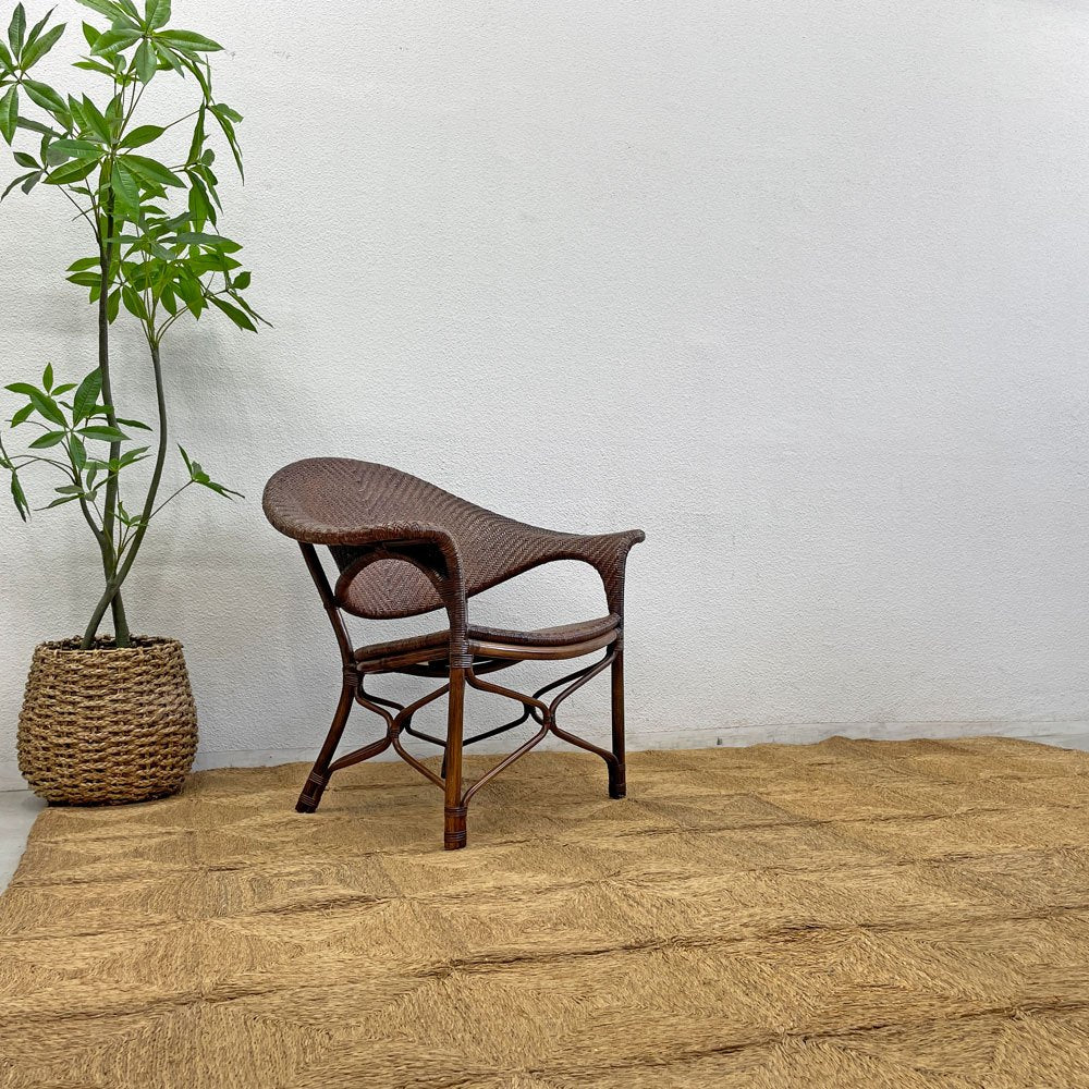 ナチュラルジュートラグ JUTE RUG ダイヤ模様 275x340cm 麻素材 天然 シンプルナチュラル 〓