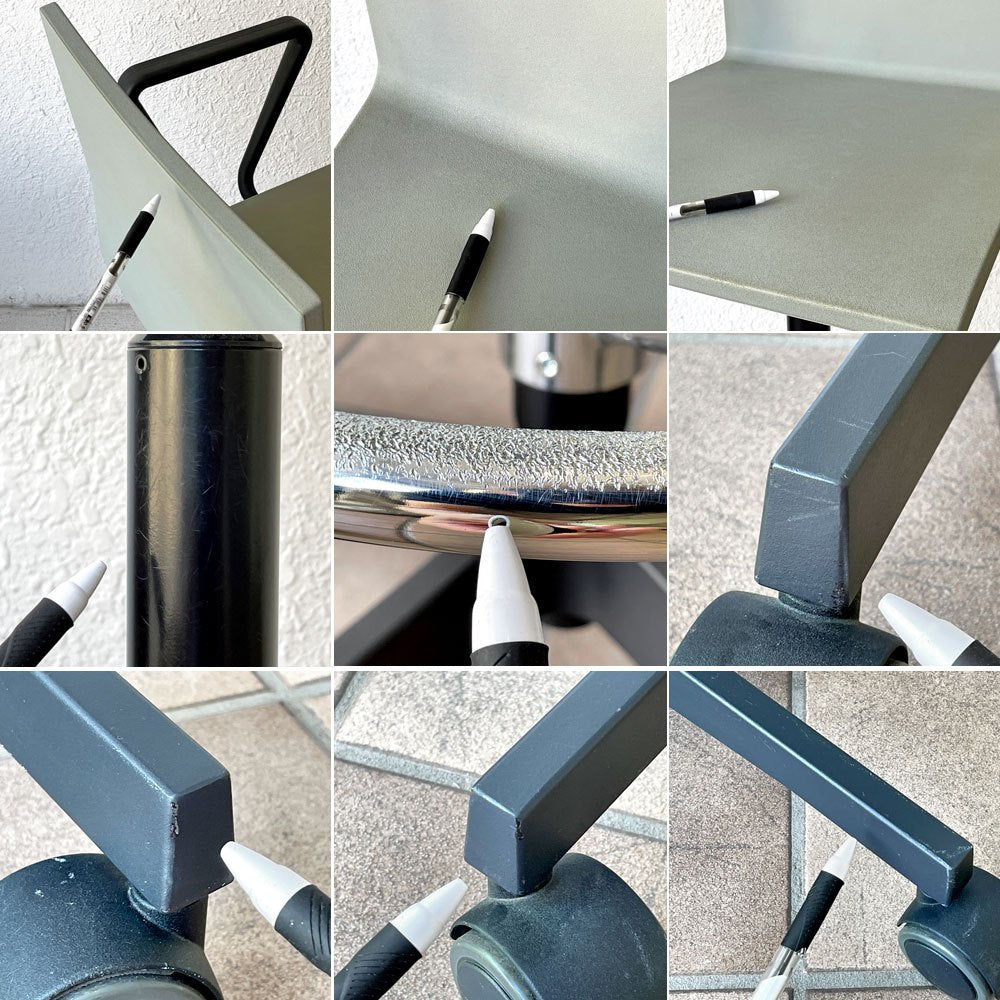 ヴィトラ Vitra ゼロフォー カウンター 04 Counter オフィスチェア ハイチェア カウンターチェア グレー アーム リバースブレーキキャスター マールテン・ヴァン・セーヴェレン 定価242,000円 ◇