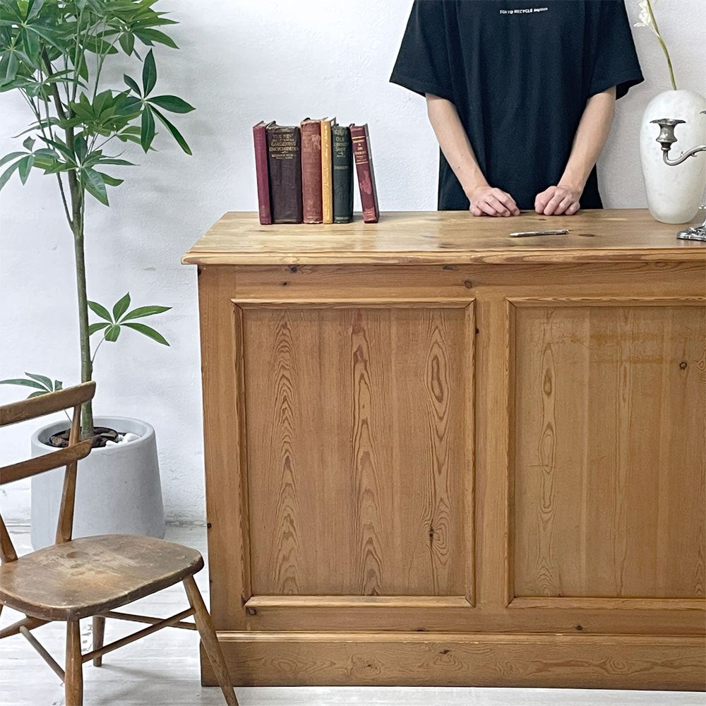 ペニーワイズ THE PENNY WISE カウンターテーブル キャビネット シェルフ パイン材無垢材 2ドロワー 英国カントリー ●