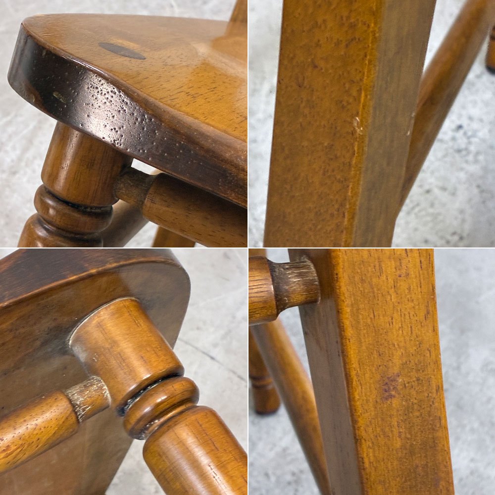 ビンテージ Vintage ウィンザーチェア スポークバック スピンドル チャーチ シェラトン様式 B ●
