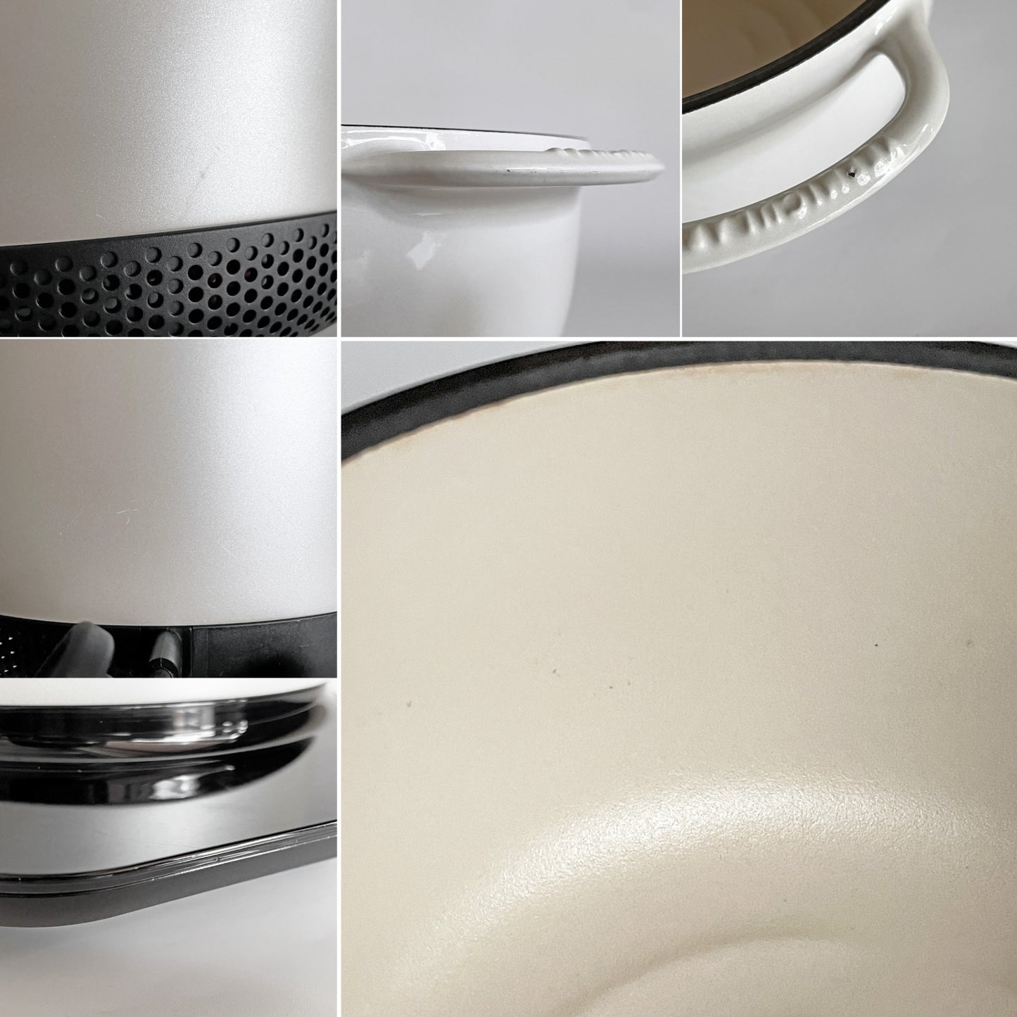 バーミキュラ VERMICULAR ライスポットミニ セット 3合炊きモデル RP19A シーソルトホワイト 炊飯器 鋳物ホーロー鍋 IH調理器 日本製 定価¥77,440- ■
