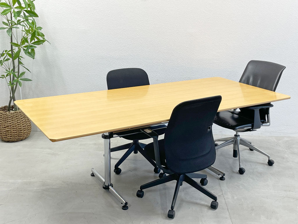 ユーエスエムハラー USM Haller キトステーブル KITOS デスク 長方形 ビーチ材天板 W219cm オフィス家具 フリッツ・ハラー スイス 〓
