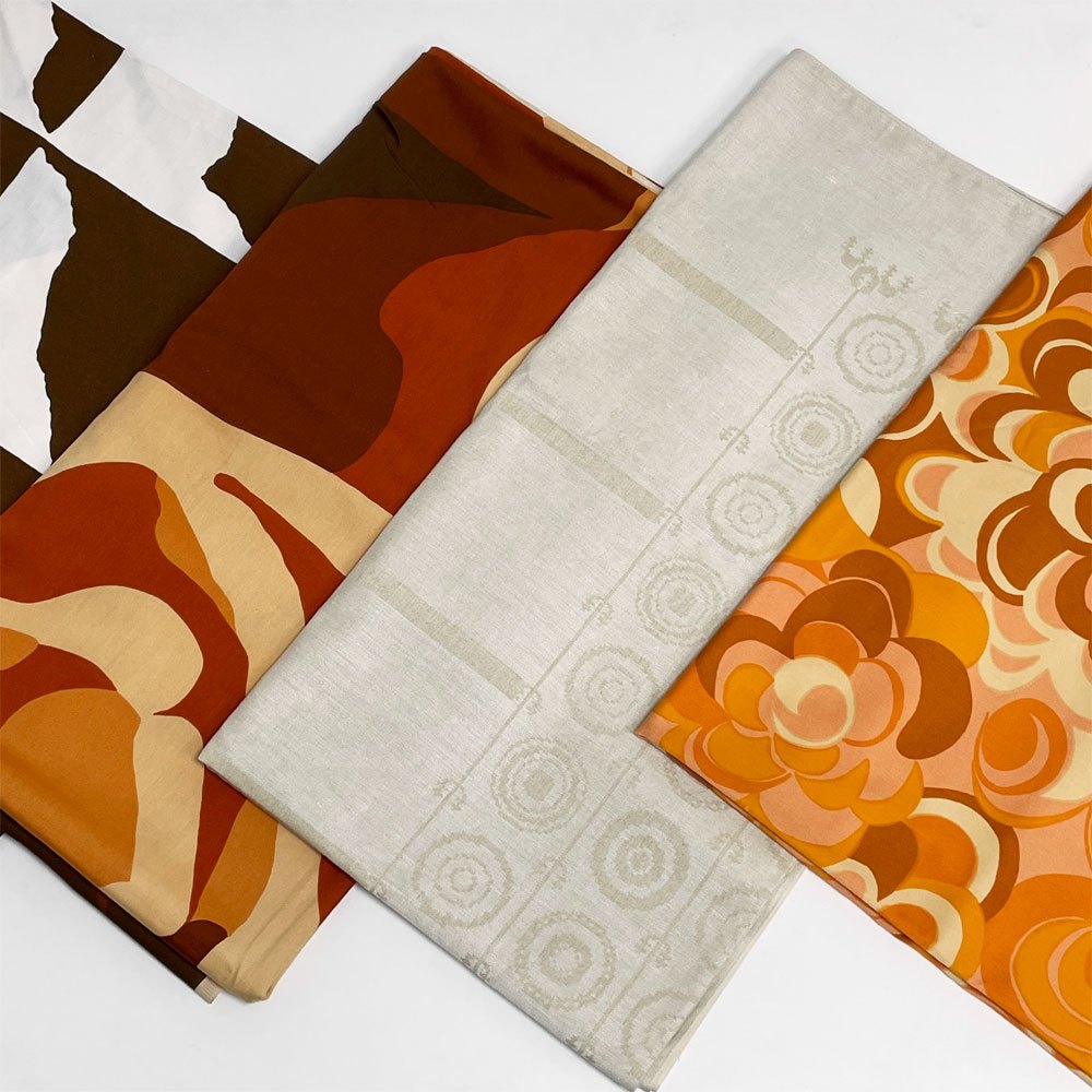 タンペラ Tampella Casa Nova 生地 ファブリック 145×164cm ペルットゥ・メントゥラ Perttu Mentula フィンランドビンテージ ●