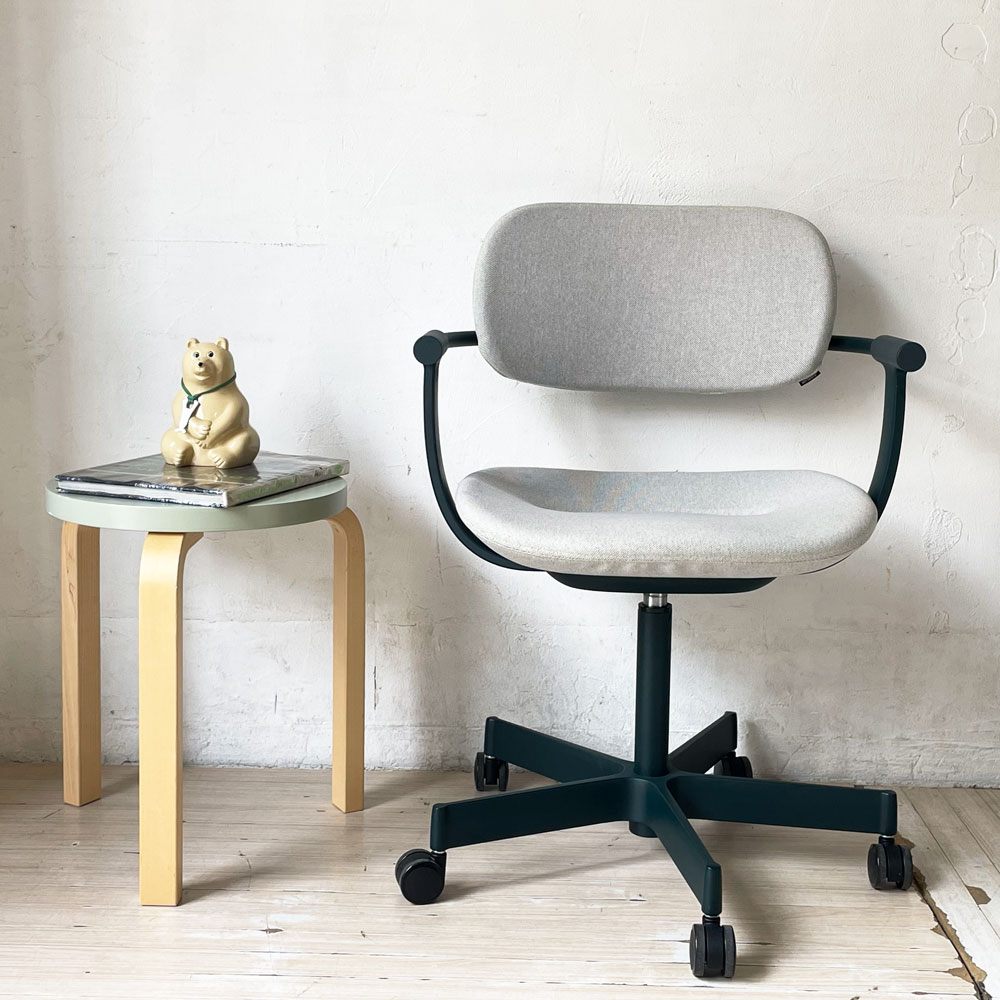 イトーキ ITOKI バーテブラゼロサン vertebra03 デスクチェア 5本脚 キャスター ダークグリーン ファブリック グレー 柴田文江 ★