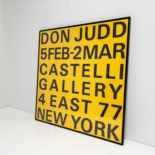 ドナルド・ジャッド Donald Judd 展覧会ポスター レオ・キャステリ・ギャラリー LEO CASTELLI GALLERY 1966年 アメリカ ミニマルアート 現代美術 額装品 ●