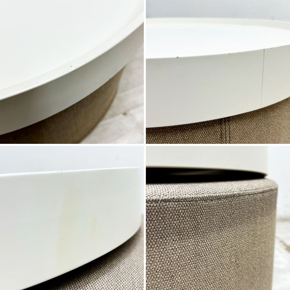 ソフトライン SOFTLINE ドラムスパフ DRUMS POUF スツール リビングテーブル ローテーブル ホワイト デンマーク アクタス取扱 定価¥64,900- ●