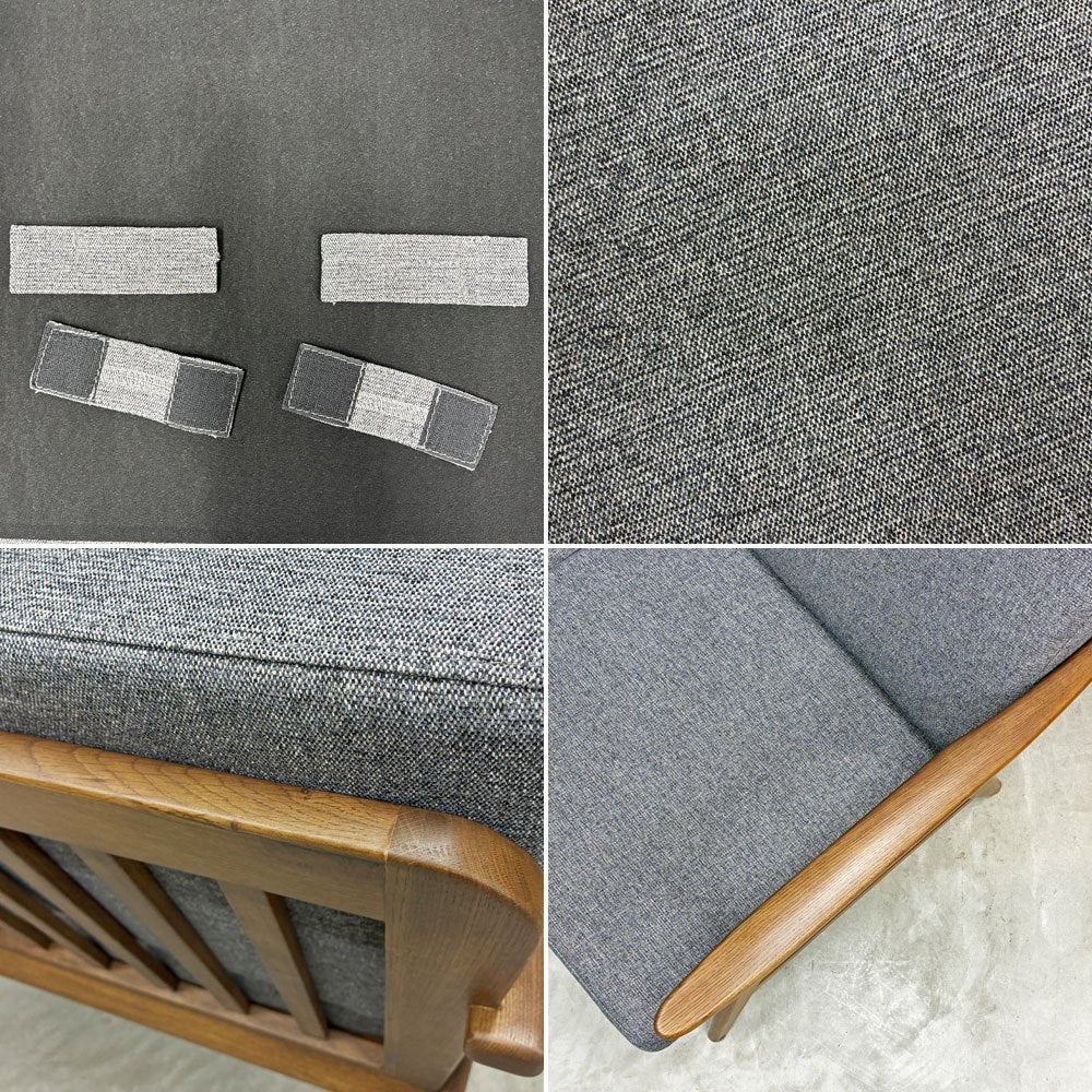 クラッシュゲート CRASH GATE ノル NOR ハリス 2Pソファ オーク材 ファブリック w130cm 北欧スタイル 展示美品 ◎