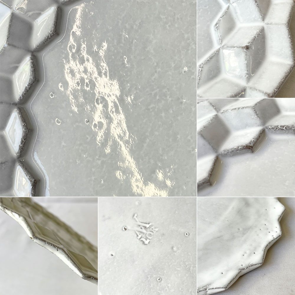 アスティエ・ド・ヴィラット Astier de Villatte キューブ Cube スーププレート フランス 23cm A ◇