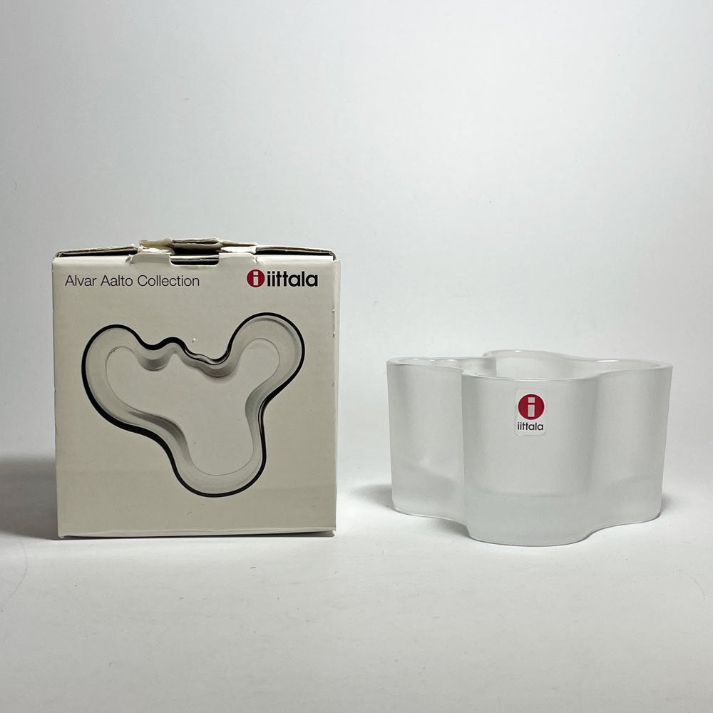 イッタラ iittala アルヴァ・アアルトコレクション Alvar Aalto Collection キャンドルホルダー 55mm フロスト 箱付 廃番 北欧雑貨 ★