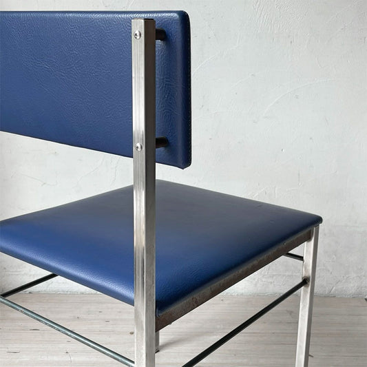 モリソン小林 ダイニングチェア PVCレザー ステンレススチール モダン デザイン 店舗什器 A ★