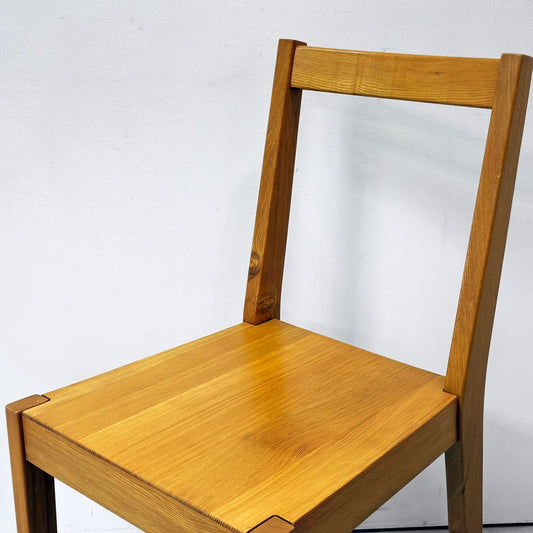 無印良品 MUJI ダイニングチェア タモ無垢集成材 板座 ナチュラル シンプルデザイン 廃番 ●