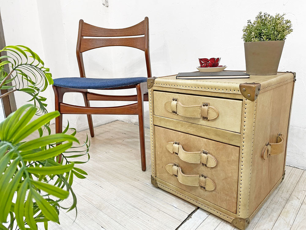 ハロ HALO ストニーハースト STONYHURST スモールランプテーブル SMALL LAMP TABLE サイドテーブル レザー ティノシーキャメル 英国家具 定価¥\173,800- ★