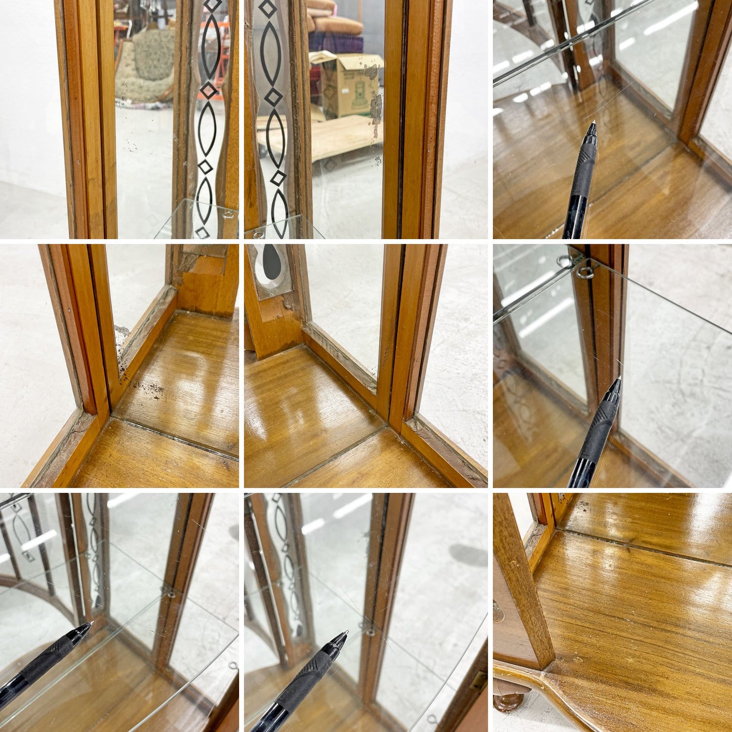 UKビンテージ Vintage ガラスキャビネット ディスプレイケース 英国家具 アンティーク 鍵付き Lloyd's Antiques取り扱い 〓