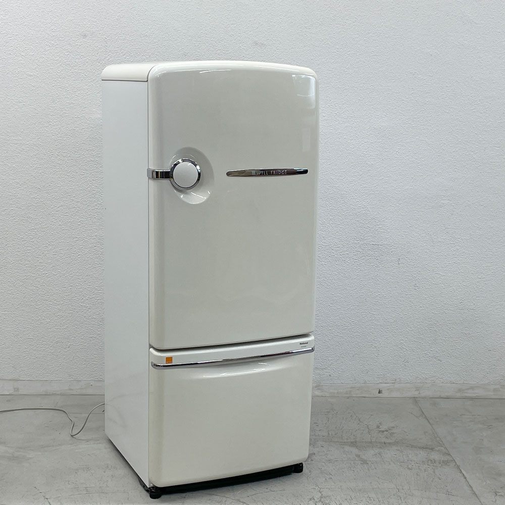 レトロスタイルのホワイト冷蔵庫、ナショナル製のWILL FRIDGEです！ ナショナル【WiLL FRIDGE mini】レトロ冷蔵庫□2ドア冷蔵庫NR-B16RA