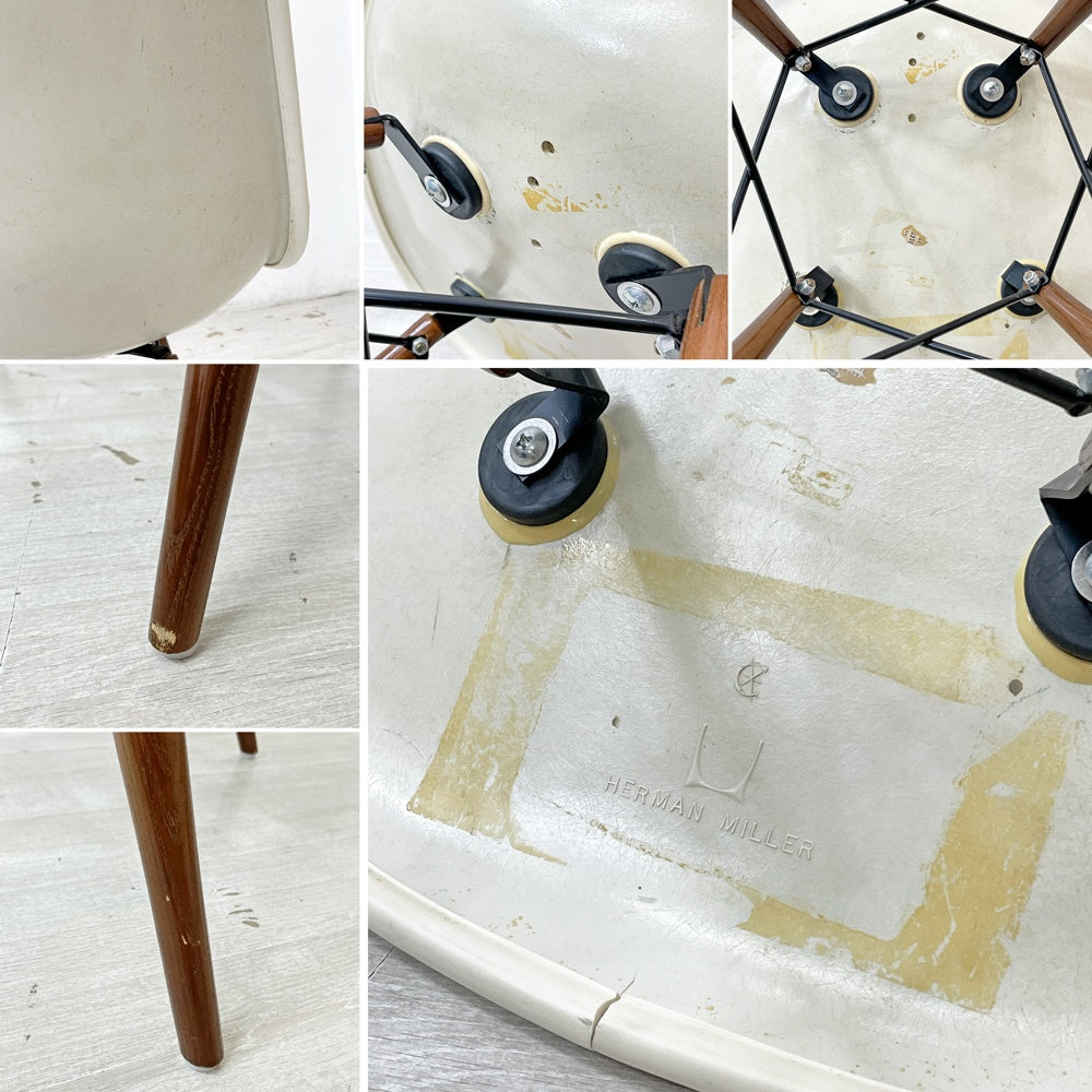 メイドバイセブン リユース MADE BY SEVEN REUSE ペンドルトン PENDLETON × ハーマンミラー Herman Mille サイドシェルチェア Big Thunder Scarlet FRP製 ドゥエルレッグベース C&R イームズ ミッドセンチュリー ●