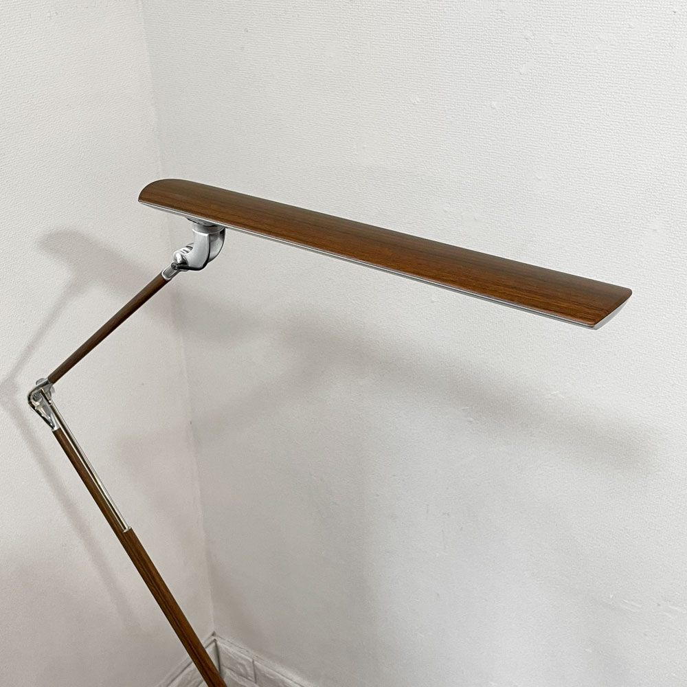 スワン電気 LED エグザーム フロアライト 木目調 ダークブラウン LEX