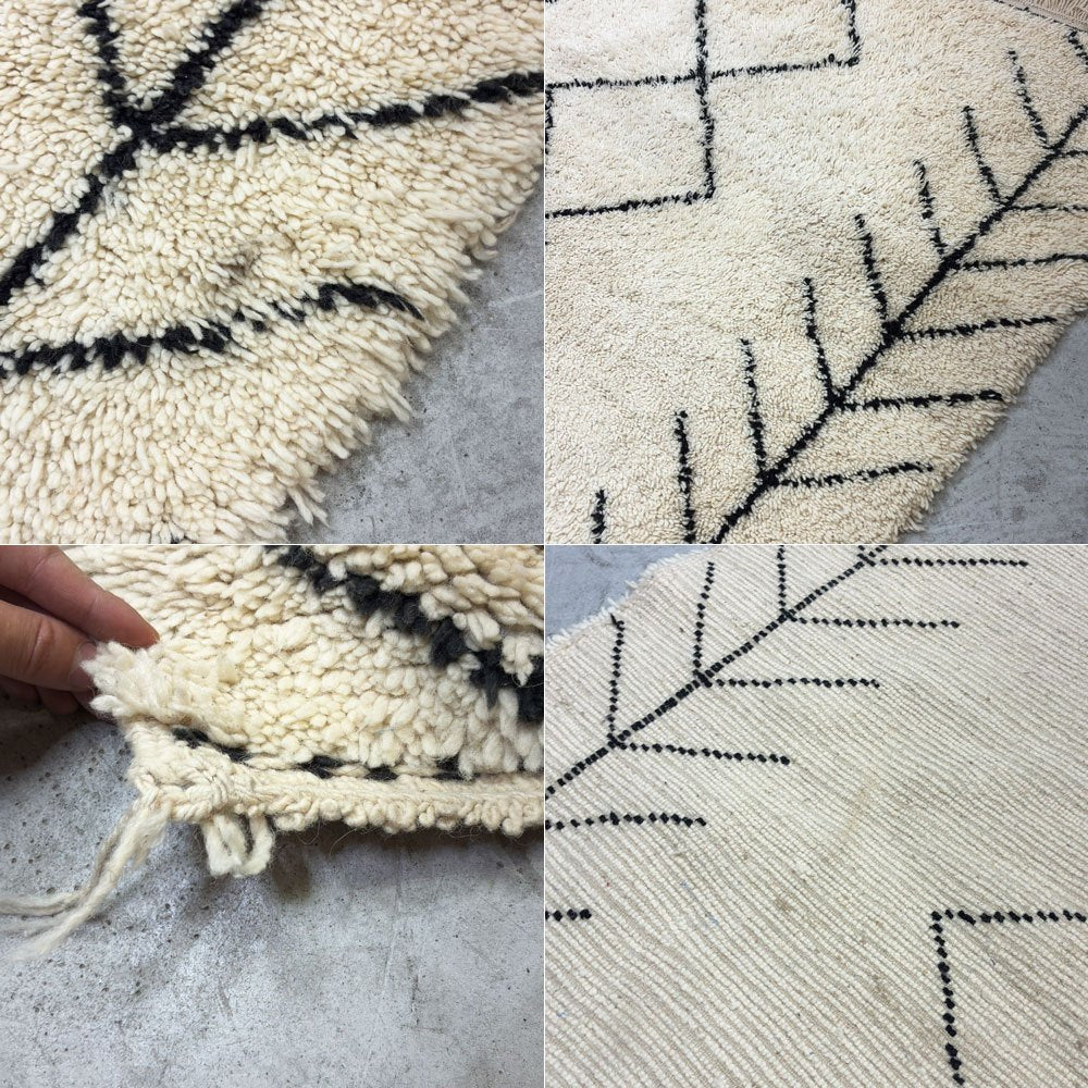 ベニワレン Beni Ouarain ラグ 手織り絨毯 モロッコ ウール 羊毛 モロッカンラグ ●