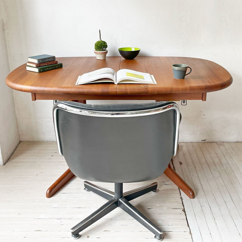 ノル Knoll ポロックチェア Pollock Chair エグゼクティブチェア デスクチェア 4本脚 グライズ仕様 レザー 本革 チャールズ・ポロック Charles Pollock ビンテージ ★