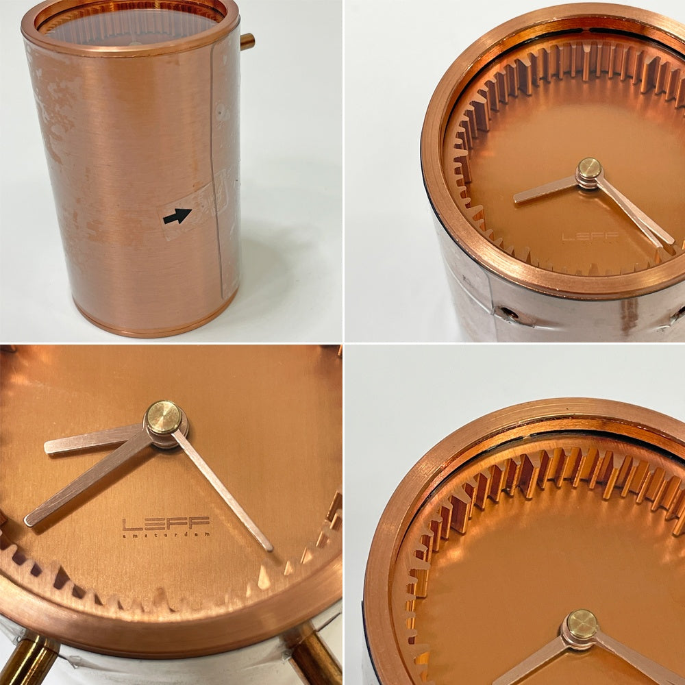 レフ アムステルダム LEFF Amsterdam チューブクロック コッパー tube clock copper 置時計 テーブルクロック ピート・ヘイン・イーク オランダ 廃番 箱付き ¥13,750-●