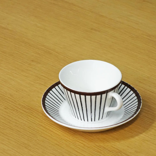 グスタフスベリ GUSTVSBERG スピサリブ SPISA RIBB コーヒーカップ&ソーサー ビンテージ 北欧食器 ◎