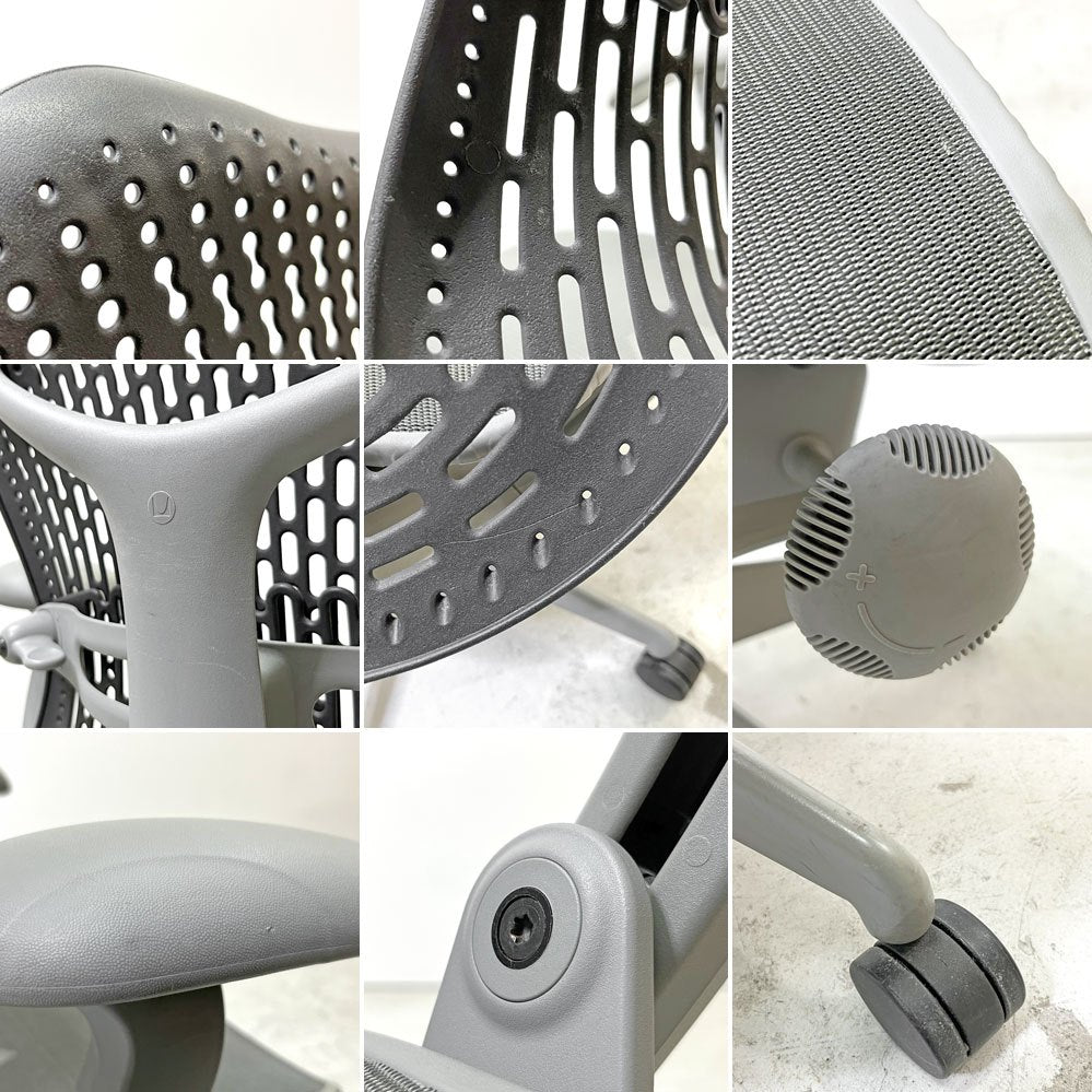 ハーマンミラー Herman Miller ミラチェア Mirra Chair オフィスチェア スタジオ7.5 Studio7.5 グレー 座面昇降 ●