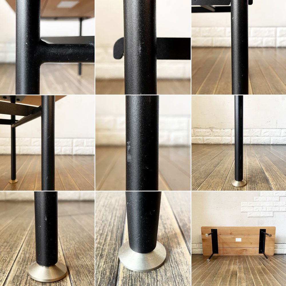 モモナチュラル MOMO Natural ヴィボ VIBO LOW TABLE EDGE TOP ローテーブル W102cm アルダー材 × スチール脚 BS LEG 40 オーダー仕様 ◎