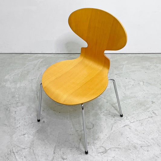 フリッツハンセン Fritz Hansen 3101 アリンコチェア アントチェア 4本脚 ナチュラルビーチ ラッカー仕上げ フェルトグライズ アルネ・ヤコブセン D ●