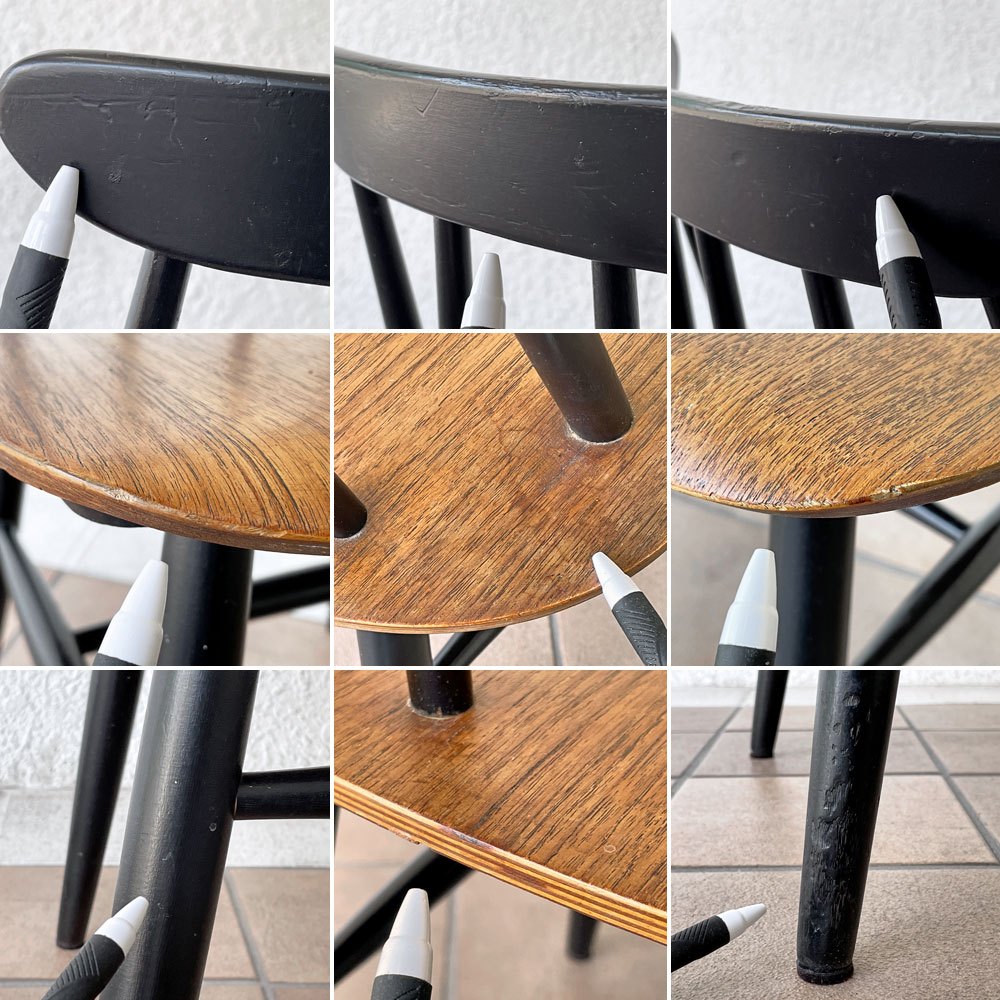アスコ ASKO ファネットチェア Fanett chair イルマリ・タピオヴァーラ ダイニングチェア チーク材 50~60年代 フィンランド製 北欧ビンテージ 名作 ◇