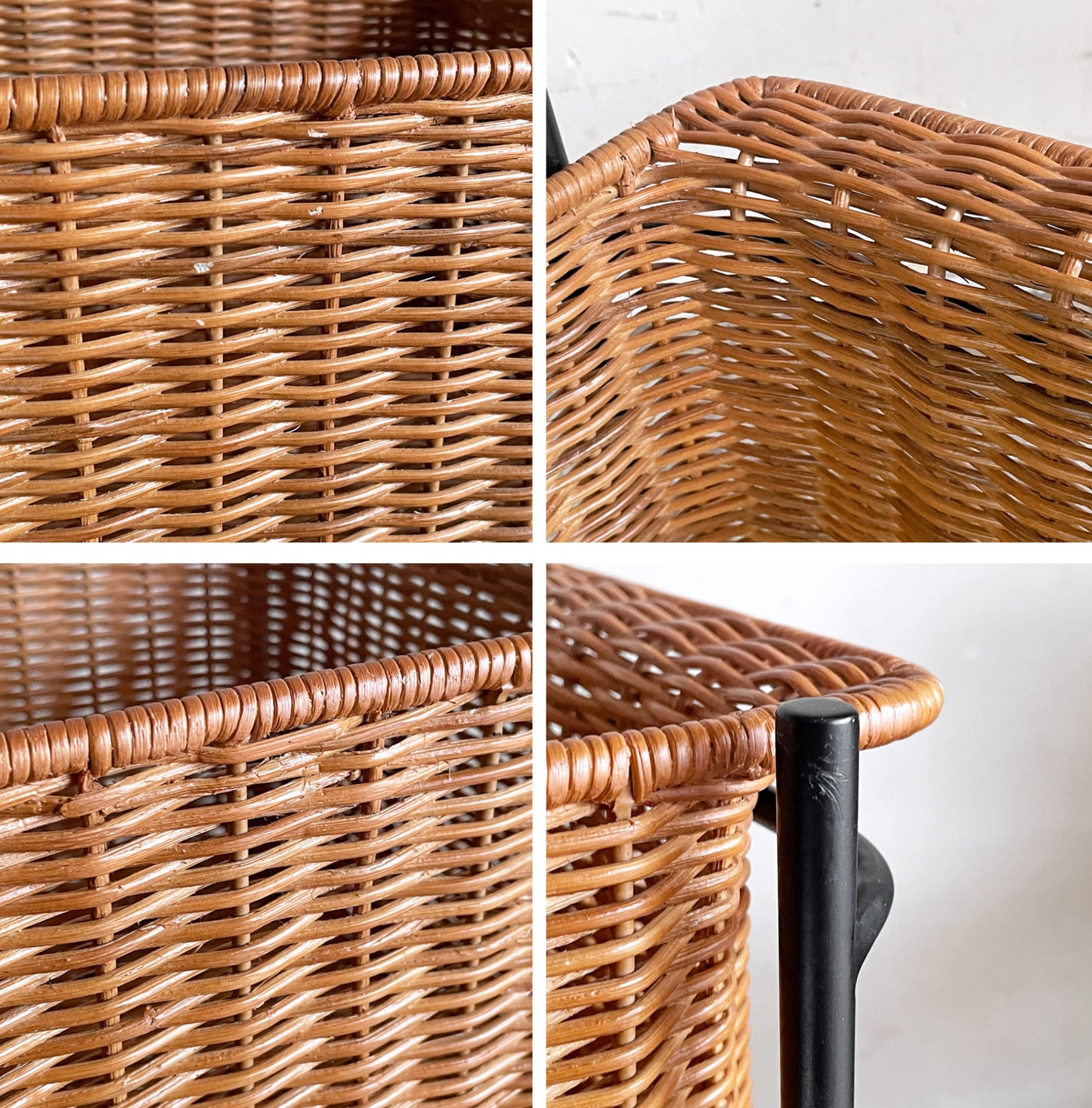 イデー IDEE ワラビー WALLABY バスケットスタンド BASKET STAND ラタン スチール ブラック ■