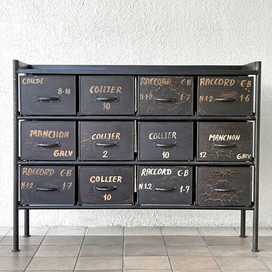 ジャーナルスタンダードファニチャー j.s.F ギデル GUIDEL 12ドロワーズチェスト 12 DRAWERS CHEST インダストリアルデザイン 廃番 ◇