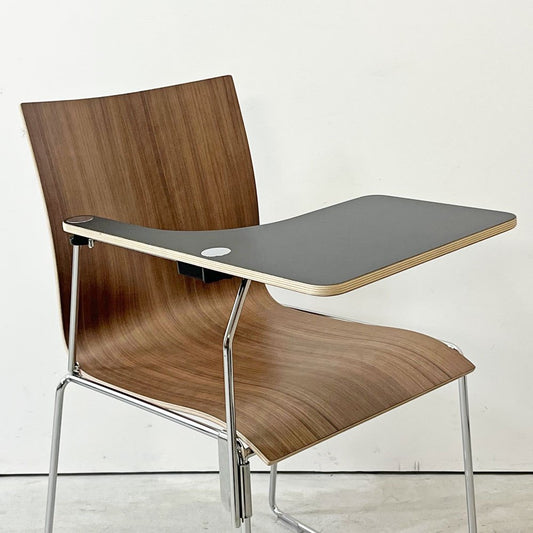 エンゲルブレヒト Engelbrechts チャリック CHAIRIK 107 スタッキングチェア そり脚 174 専用テーブル付き ウォルナット × ブラック 未使用品 デンマーク ●