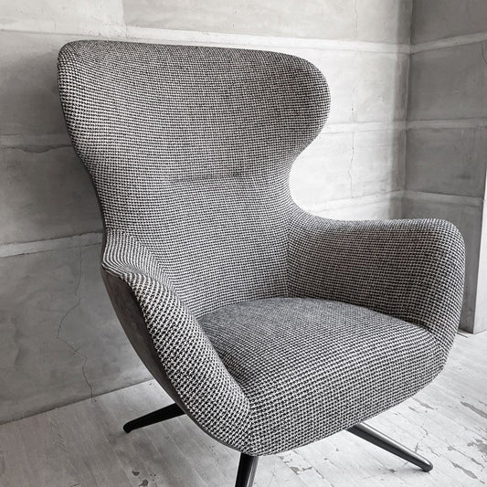 ポリフォーム Poliform マッドジョーカー Mad Joker ラウンジチェア イージーチェア ハイバック アームチェア スイベルチェア 回転ベース ファブリック マルセルワンダース モダンデザイン イタリア ♪