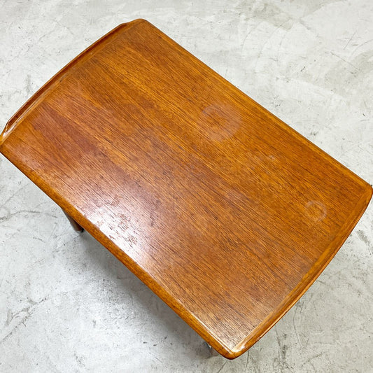 デューロン Dyrlund トローリーワゴン テーブルワゴン 1ドロワー チーク材 キャスター付き 北欧 デンマーク ビンテージ ●