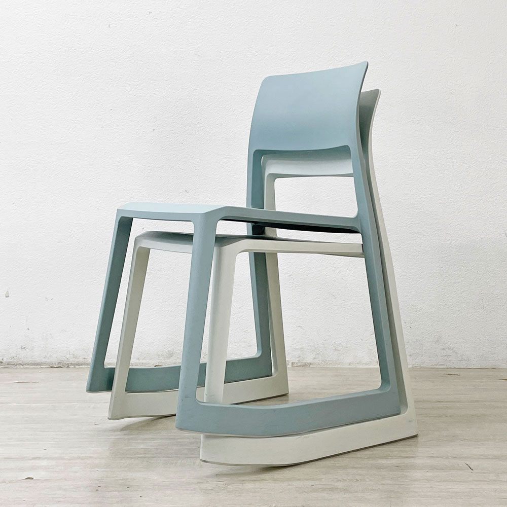 ヴィトラ Vitra ティプトン Tip Ton ワークチェア ダイニングチェア デスクチェア ホワイト スタッキング チルト機能 定価¥42,900- ●