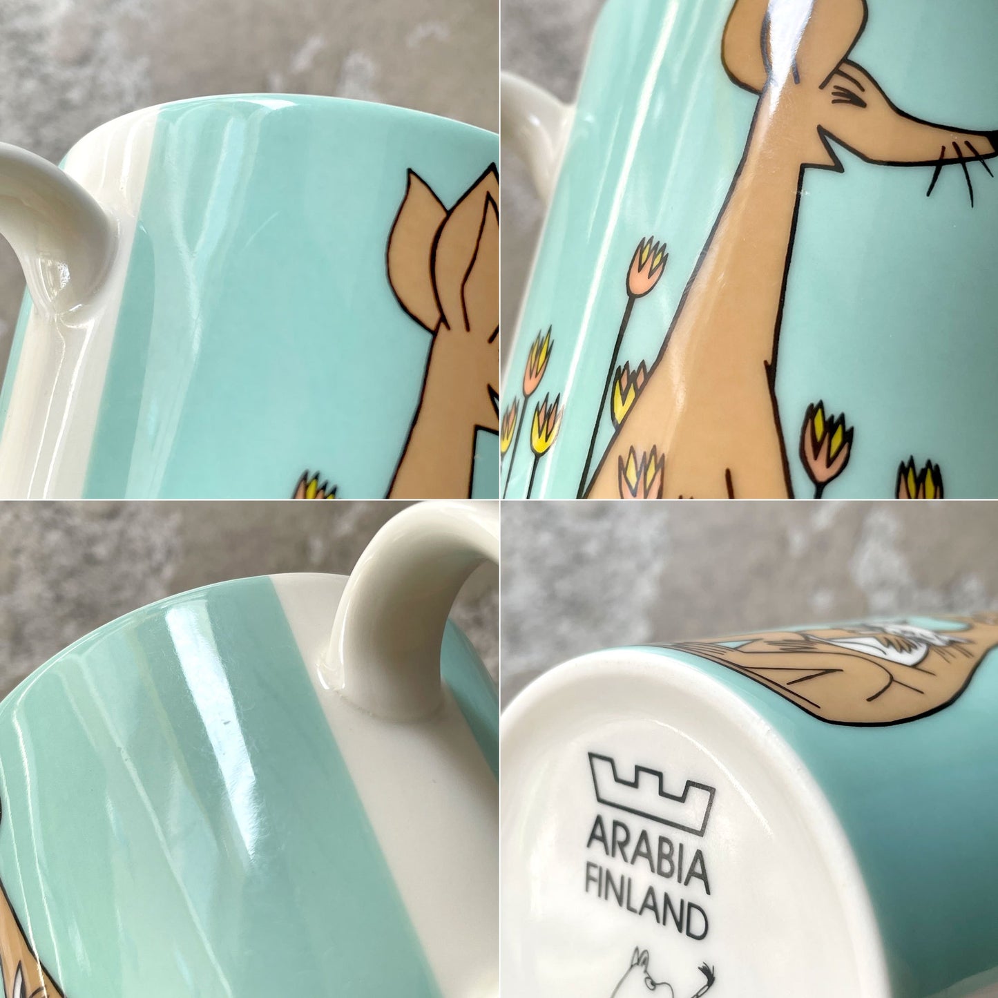 アラビア ARABIA ムーミンマグ MOOMIN スニフ ライトブルー トーベ・ヤンソン フィンランド 北欧食器 ■