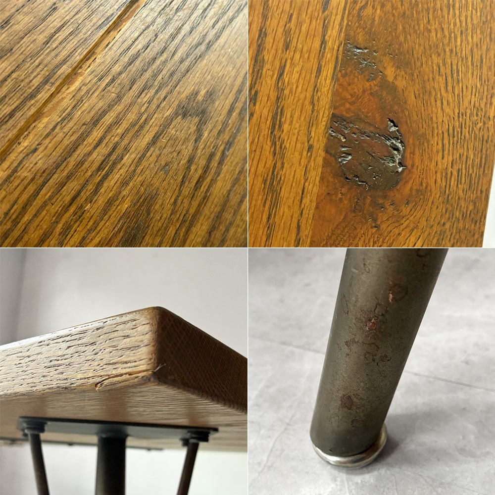 ジャーナルスタンダードファニチャー journal standard furniture サンク SENS ダイニングテーブル M W150 オーク無垢材 スチール インダストリアルデザイン ★