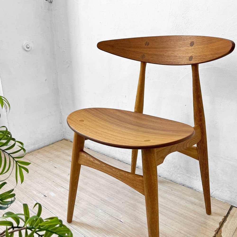 カールハンセン&サン Carl Hansen & Son CH33T ダイニングチェア ウォールナットxオーク オイル仕上げ ハンス・J・ウェグナー 北欧家具 定価¥140,800- ★