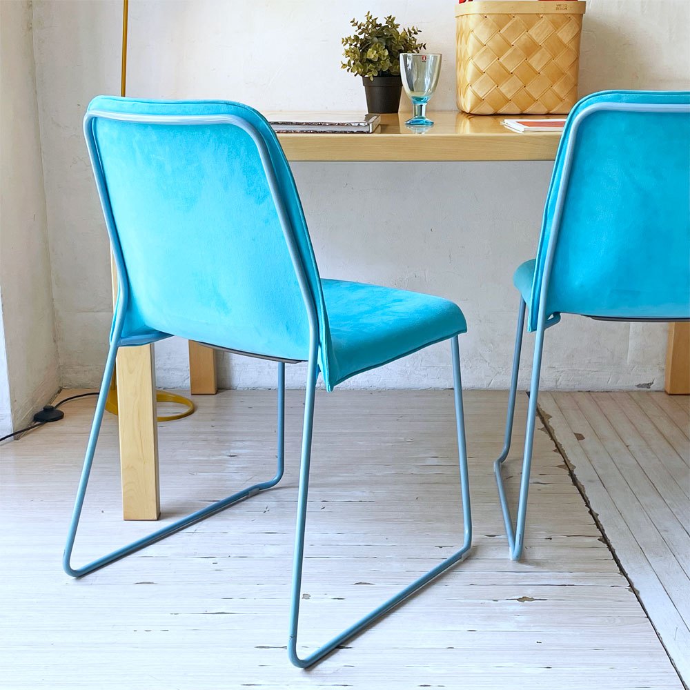 カッシーナ Cassina ixc. メンブレン MEMBRANE スタッキングチェア ダイニングチェア ブルー イタリア B ★