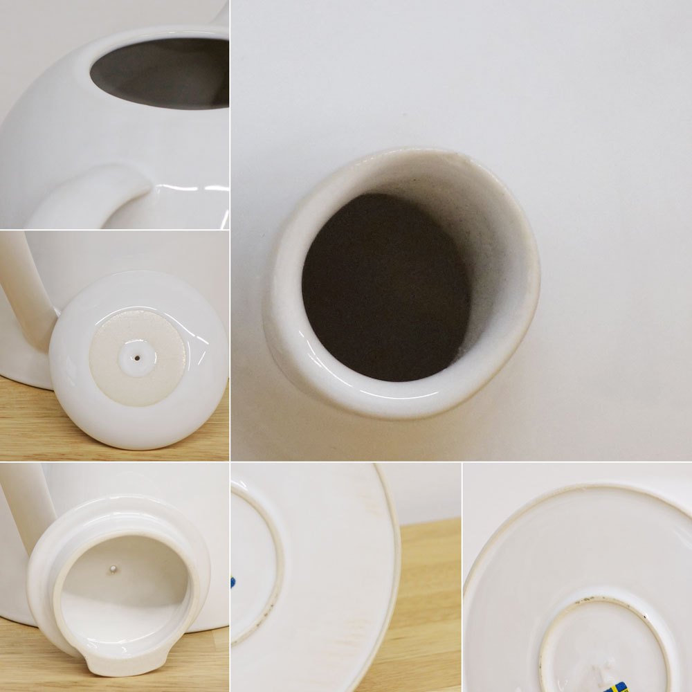 スウェーデン製 Made in Sweden 陶製コーヒーポット 白磁 ◎