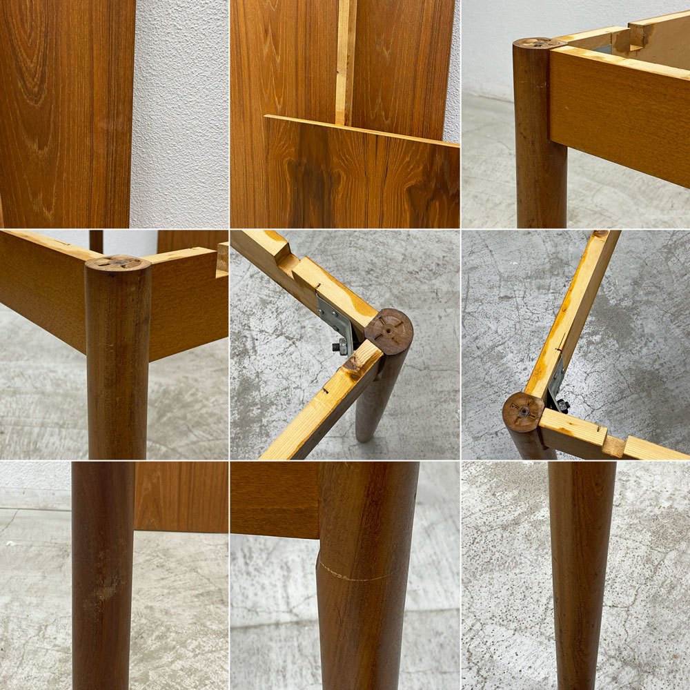 北欧ビンテージ チーク材 ドローリーフ ダイニングテーブル エクステンション 伸長式 W123~209cm デンマーク Danish Vintage ◎