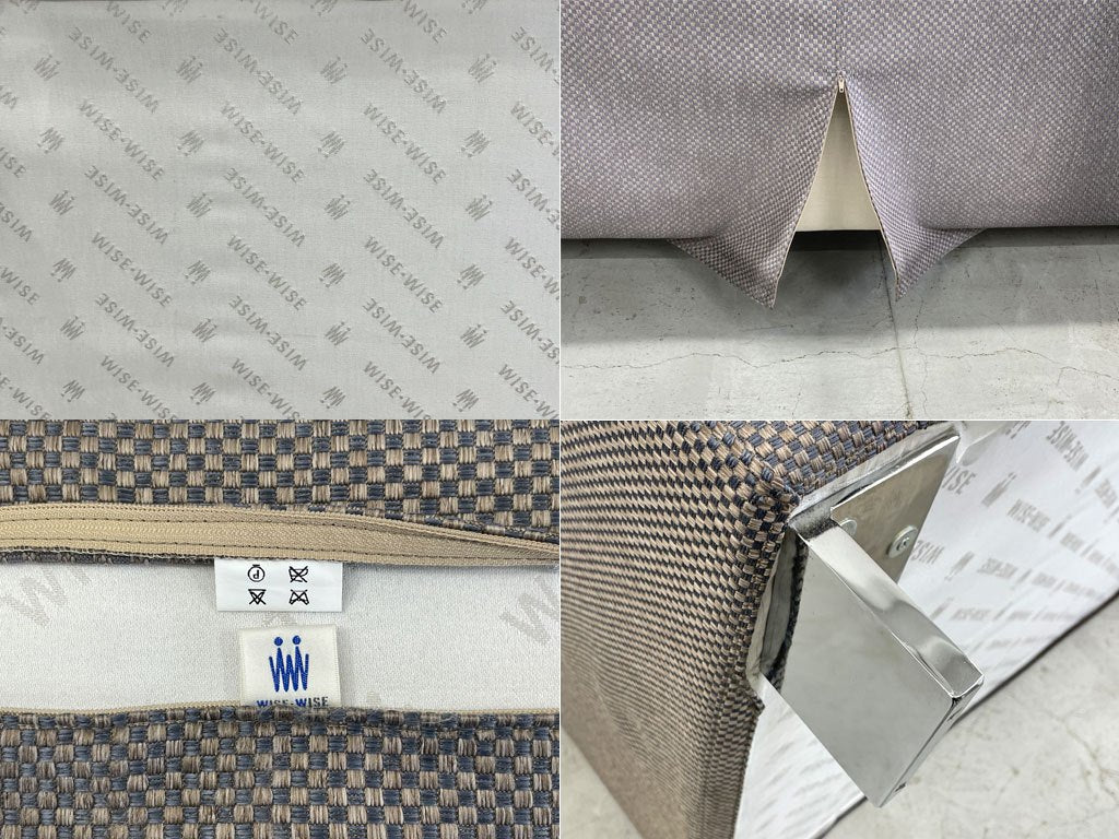 ワイスワイス WISEWISE オーシャン OCEAN GC-1101 3シーターソファ ウレタンフォーム×フェザークッション ファブリック スチール脚 モダンデザイン〓